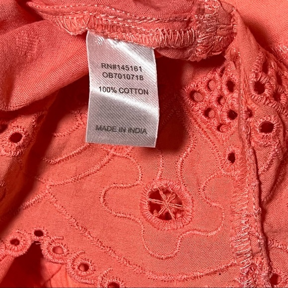Coral sleeveless top with lace detail Sz. Medium NWT - Picture 5 of 7